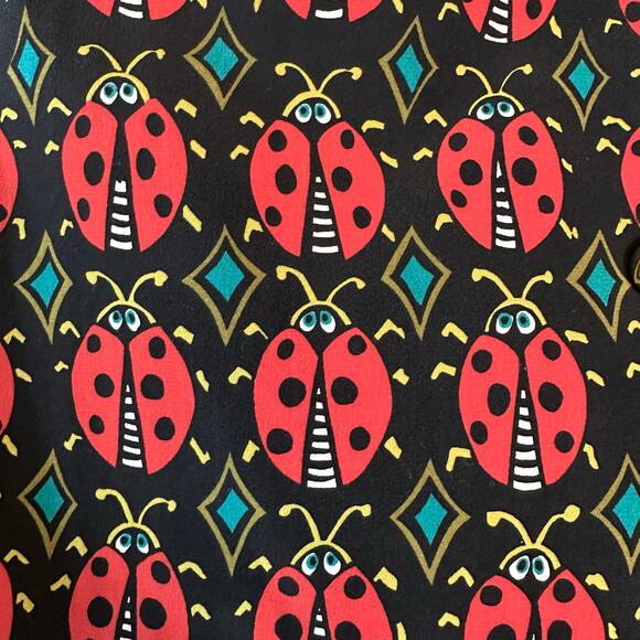 Bob Mackie Ladybug Vest Silk Size Large Novelty - Picture 5 of 8